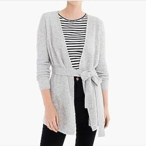Grey J. Crew wrap cardigan, size M